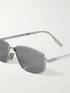 Dior Eyewear - Dior90 S1U Rectangular-Frame Silver-Tone Sunglasses