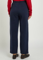 American Vintage Plizzy Logo-print Cotton Sweatpants Navy