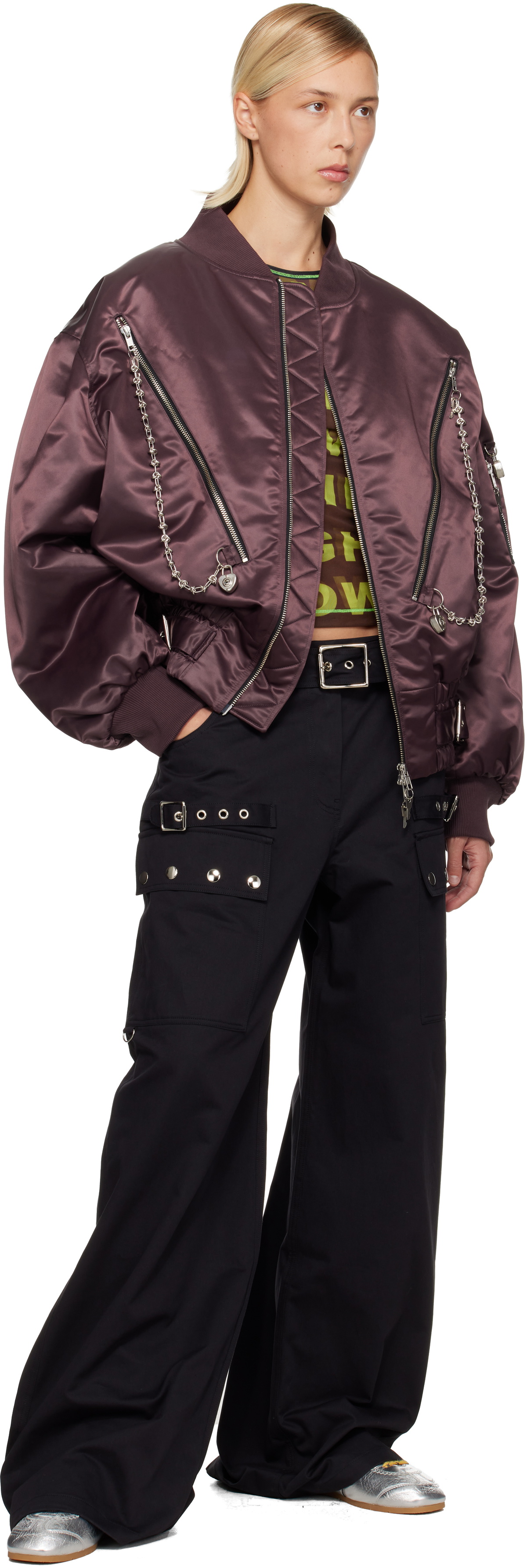 Chopova Lowena Brown Helter Bomber Jacket