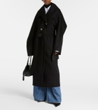 Sportmax Baldo scarf-detail virgin wool coat