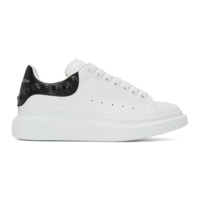 Photo: Alexander McQueen White and Black Studded Oversized Sneakers