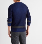 Incotex - Urban Traveller Slim-Fit Striped Ribbed Cotton-Blend Sweater - Blue