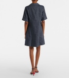 Vince Cotton and linen chambray minidress