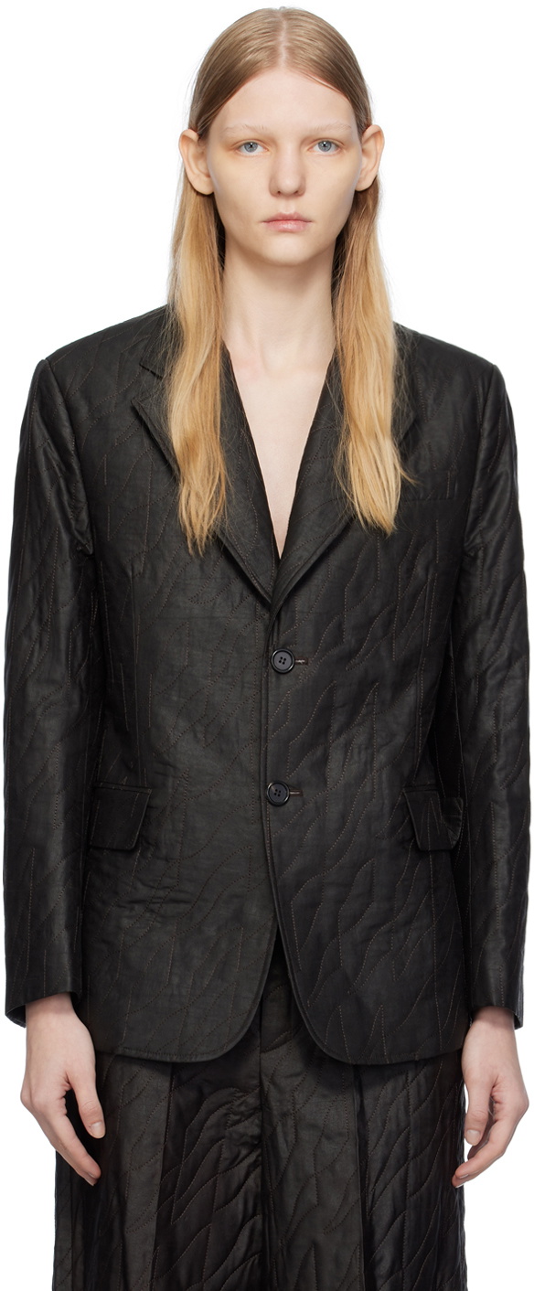 UMBER POSTPAST Brown Mud-Dyed Blazer