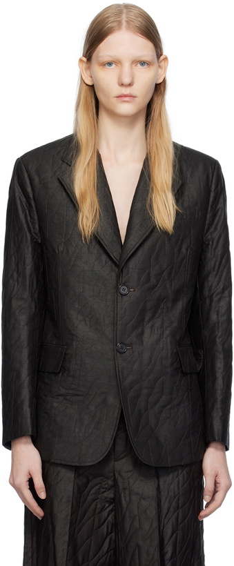 Photo: UMBER POSTPAST Brown Mud-Dyed Blazer