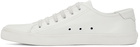 Saint Laurent White Leather Malibu Sneakers