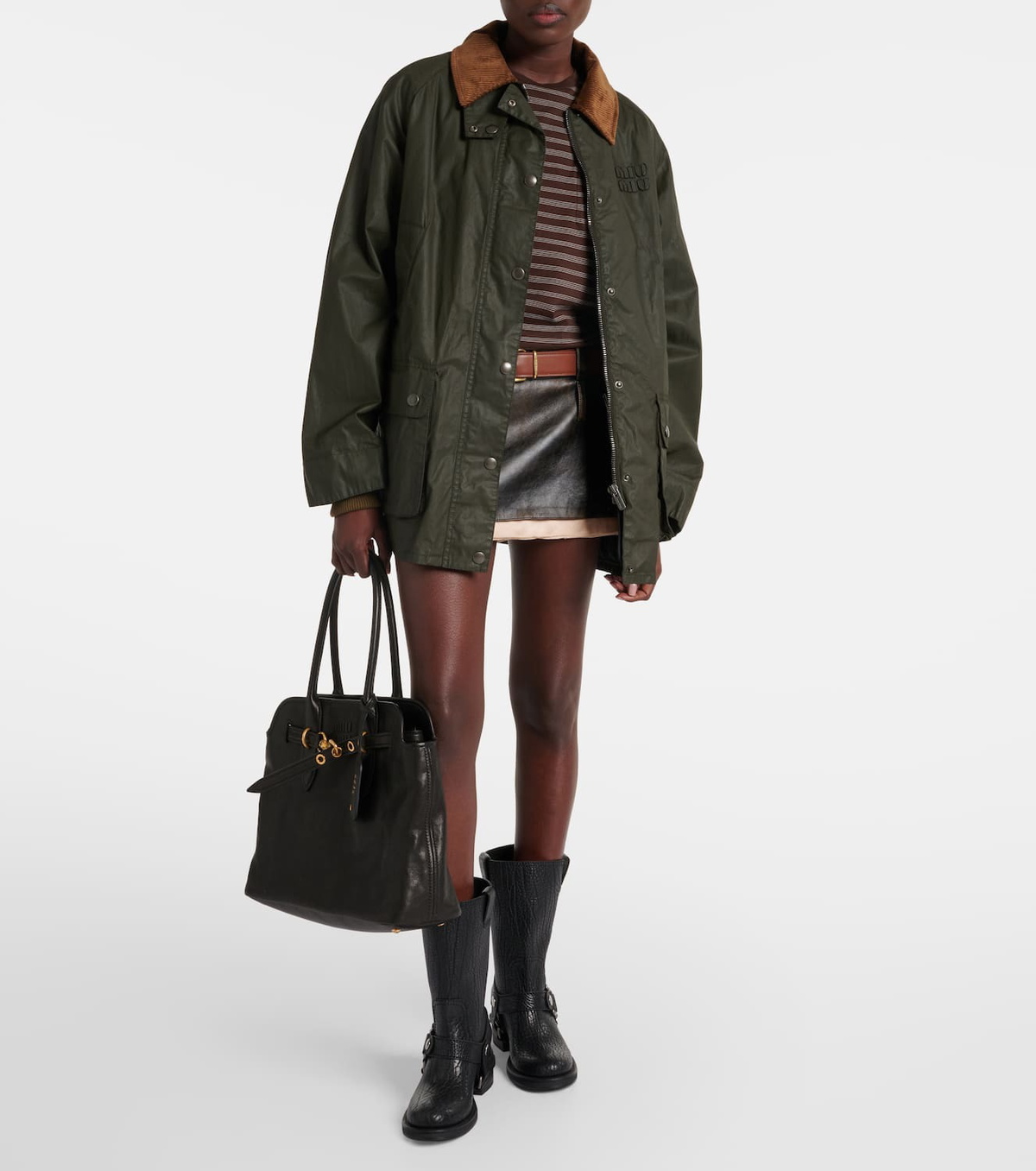 Miu Miu Leather biker boots Miu Miu