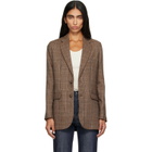 A.P.C. Brown Check Wool Blazer