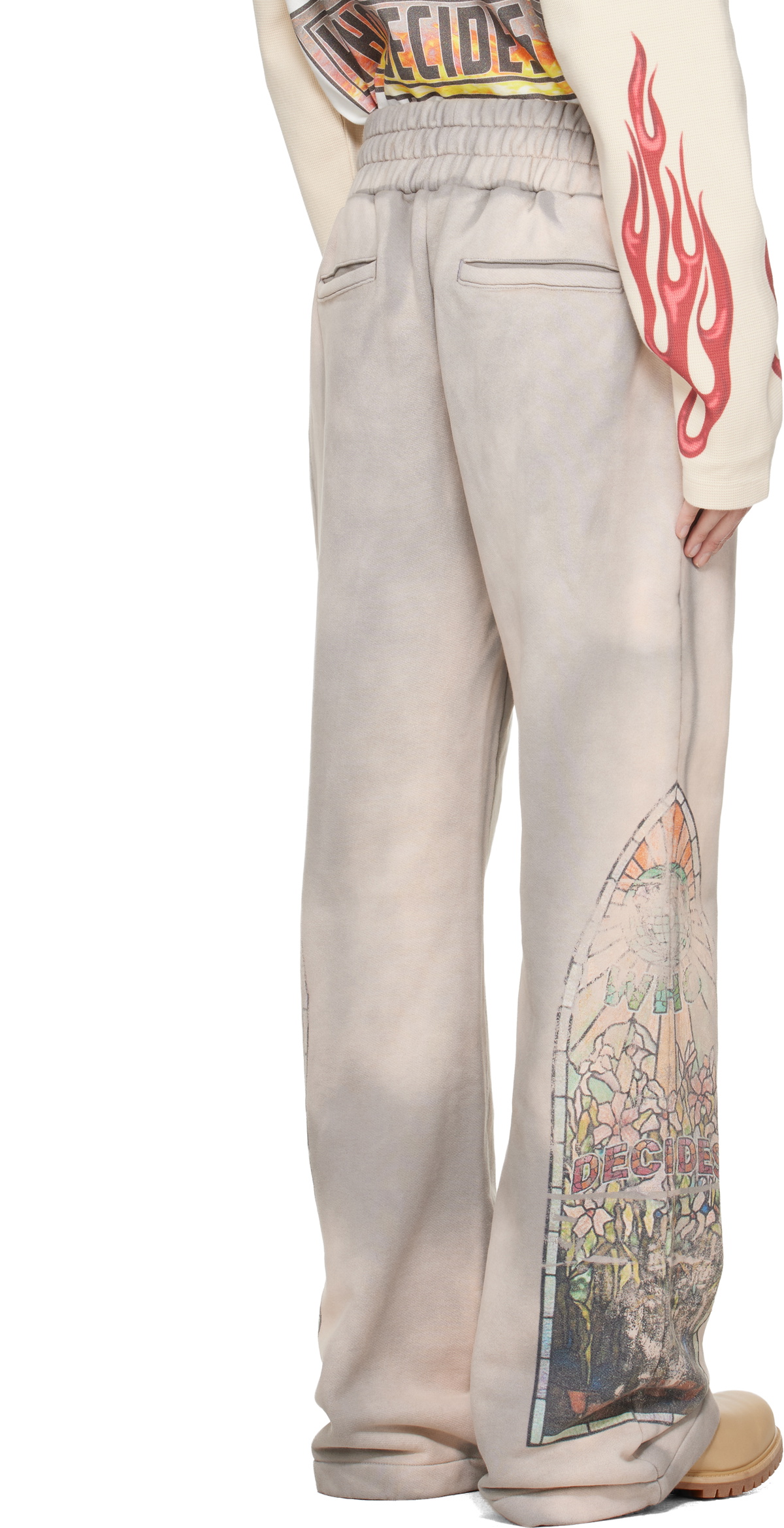 Who Decides War Taupe Faded Sweatpants
