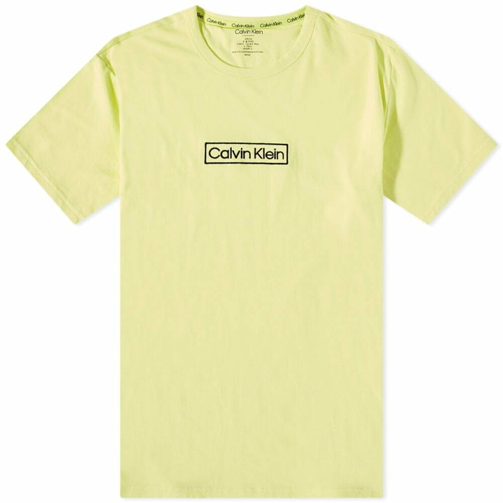 Photo: Calvin Klein Men's Box Logo T-Shirt in Cyber Green