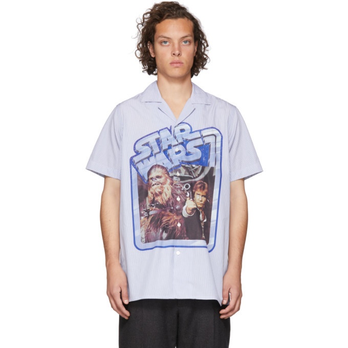 Photo: Etro Blue and White Star Wars Edition Poster Shirt