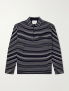 The Elder Statesman - Striped Cashmere Polo Shirt - Blue
