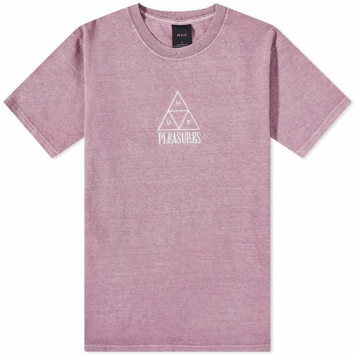 Photo: Pleasures X Huf Dyed T-Shirt in Purple