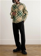 Burberry - Checked Ribbed Wool-Blend Cardigan - Neutrals
