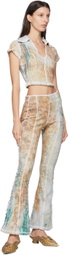 Luna Del Pinal Multicolor Stretch Weave Trousers