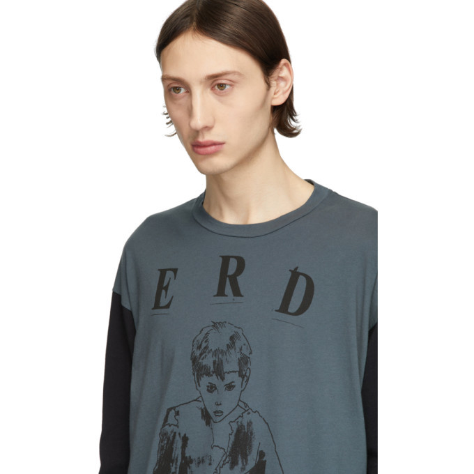 ENFANTS RICHES DÉPRIMÉS ロングスリーブTシャツ グレー ENFANTS RICHES DÉPRIMÉS ロングスリーブTシャツ グレー Enfants