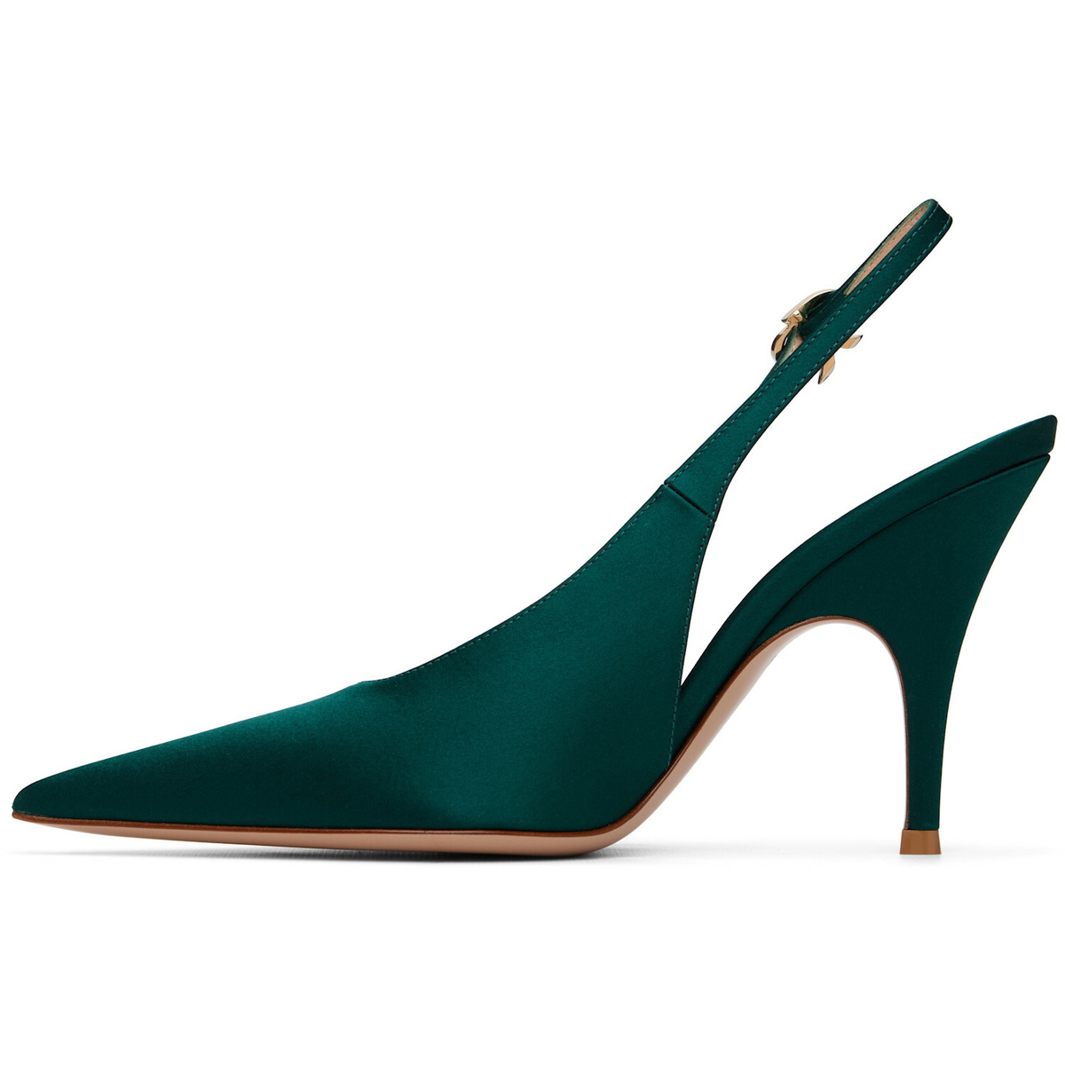 Gianvito Rossi Green Sofia Sling Heels
