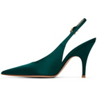 Gianvito Rossi Green Sofia Sling Heels