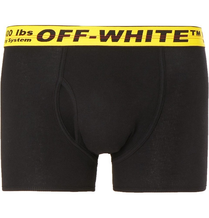 Photo: Off-White - Stretch-Cotton Boxer Briefs - Black