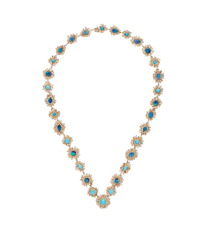 Photo: Suzanne Kalan 18kt gold necklace with gemstones
