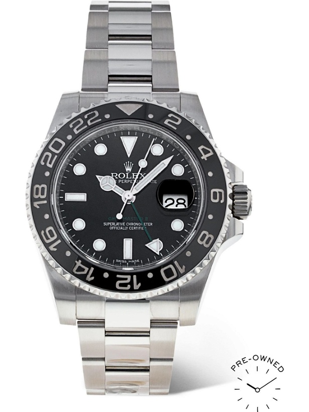 Photo: ROLEX - Pre-Owned 2018 GMT Master II Automatic 40mm Oystersteel Watch, Ref. No. 116710