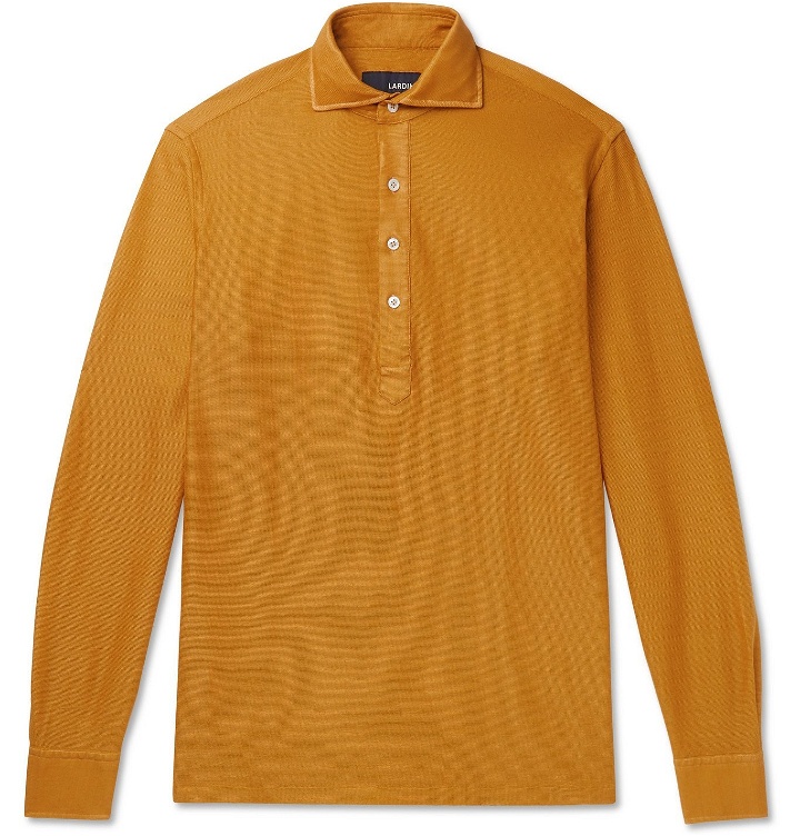 Photo: Lardini - Elandry Cotton Half-Placket Shirt - Yellow