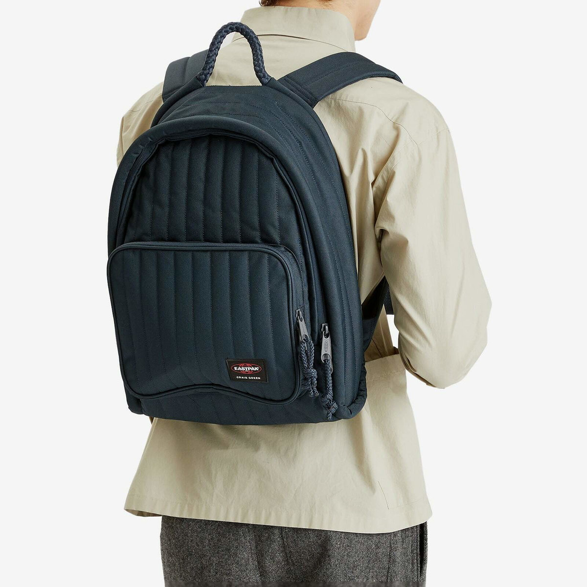 Eastpak x Craig Green Quilted Padded Pak'r Backpack in Navy