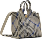 Burberry Beige Mini Check Knitted Tote