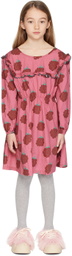TINYCOTTONS Kids Pink Raspberries Sailor Frills Dress