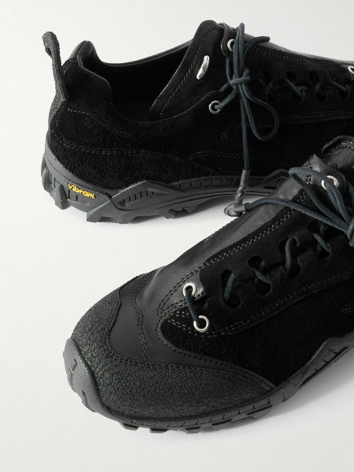 Our Legacy - Gabe Leather-Trimmed Suede Sneakers - Black Our Legacy