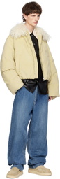 Nanushka Beige Zacharie Faux-Suede Puffer Jacket