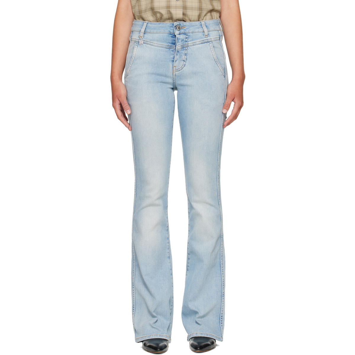 AMIRI Blue Skinny Flare Jeans