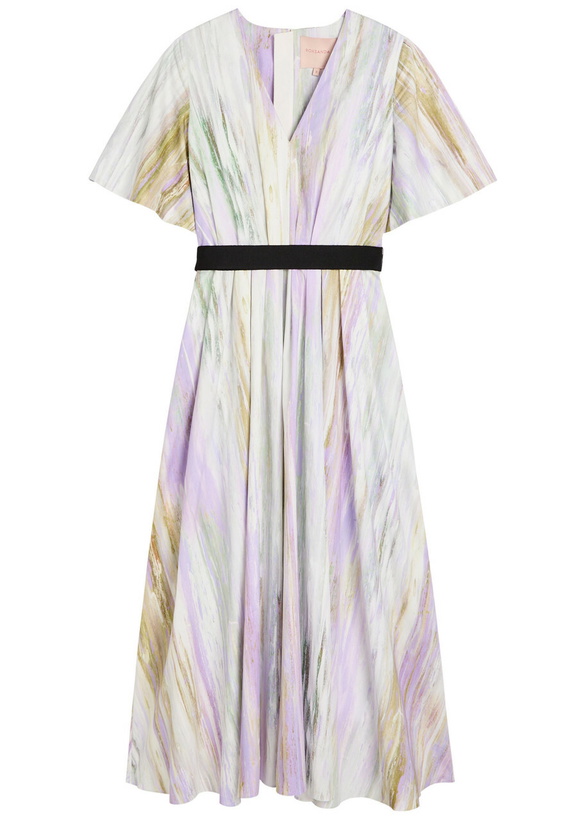 Photo: Roksanda Sana Printed Cotton-poplin Midi Dress Multicoloured 1