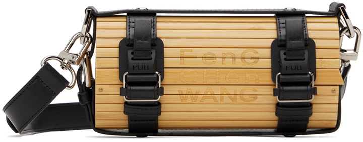 Photo: Feng Chen Wang Beige & Black Strap Small Bamboo Bag