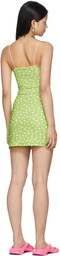 OMIGHTY Green Daisy Skinny Dress