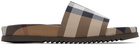 Burberry Brown Check Slides