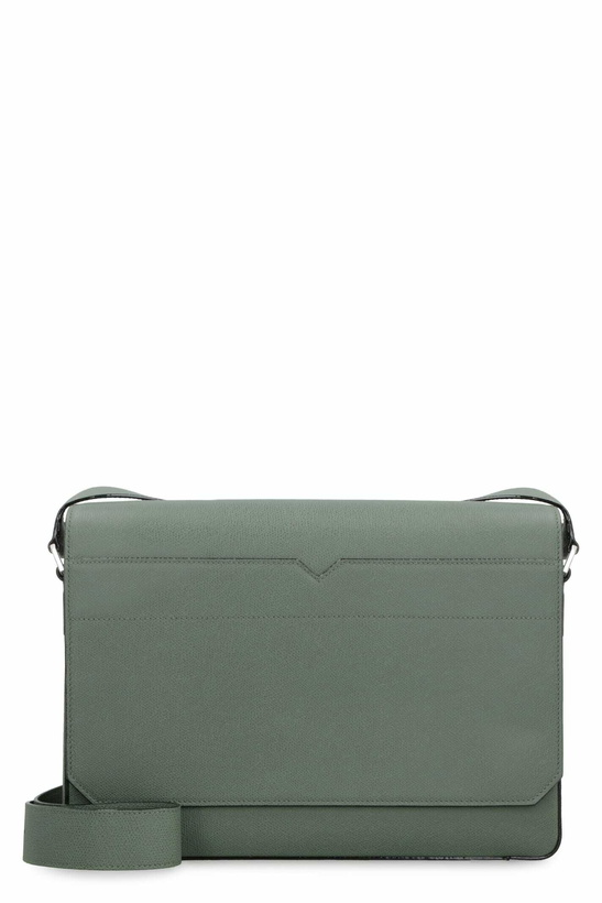 Photo: Valextra V-line Leather Messenger Bag