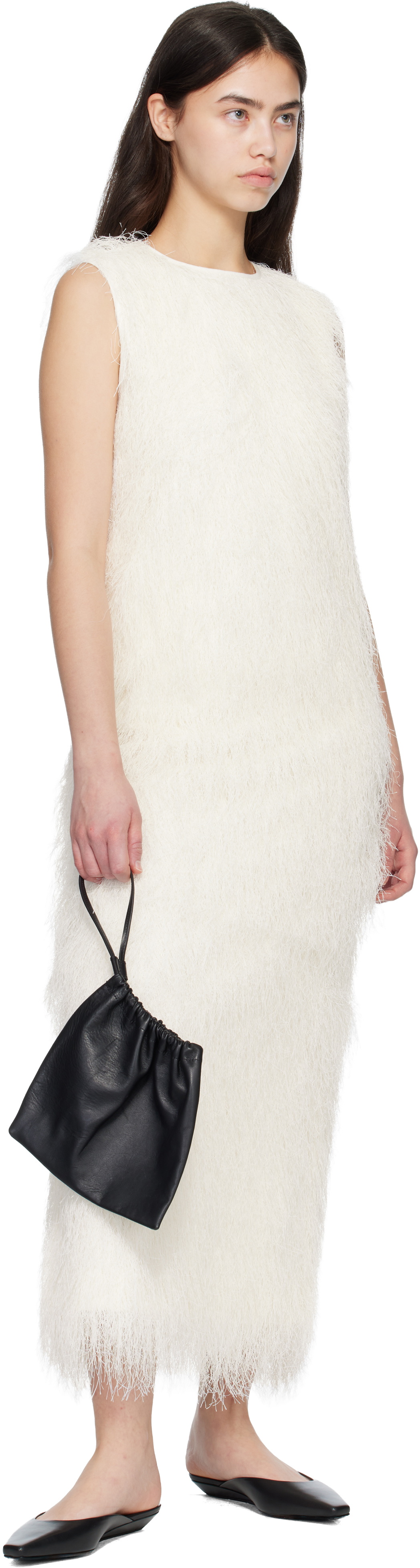 Loulou de Saison White TIWA Fringed Maxi Dress