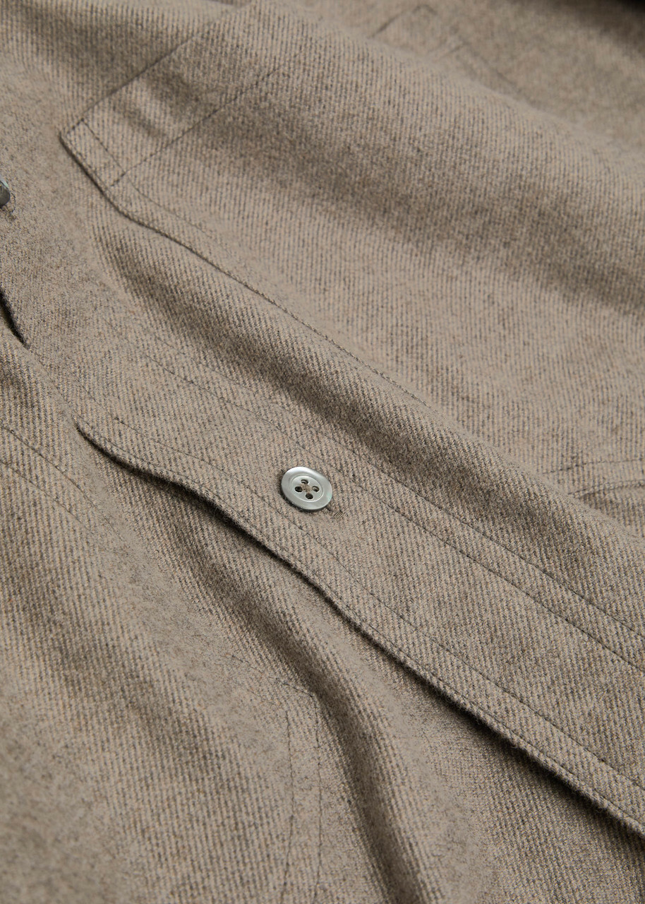Emporio Armani Flannel Overshirt Grey