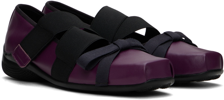 バレエシューズ [OPEN YY] CROSS BAND BALLET FLATS : PURPLE OPEN YY