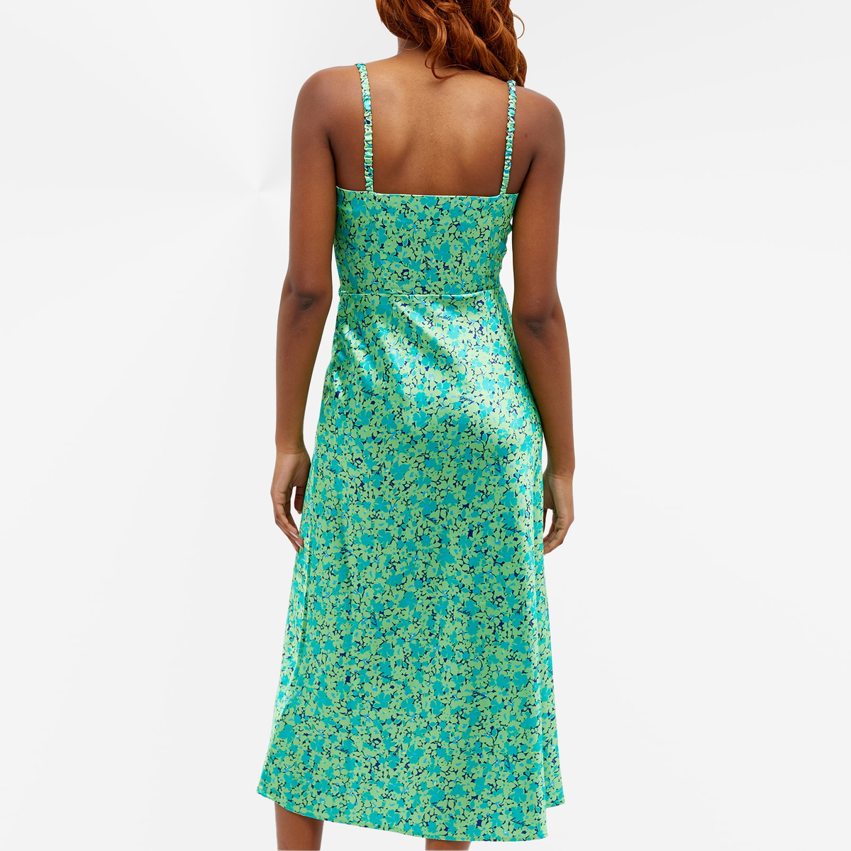 Rotate Women's Midi Slip Dress in Clematis Blue Combi