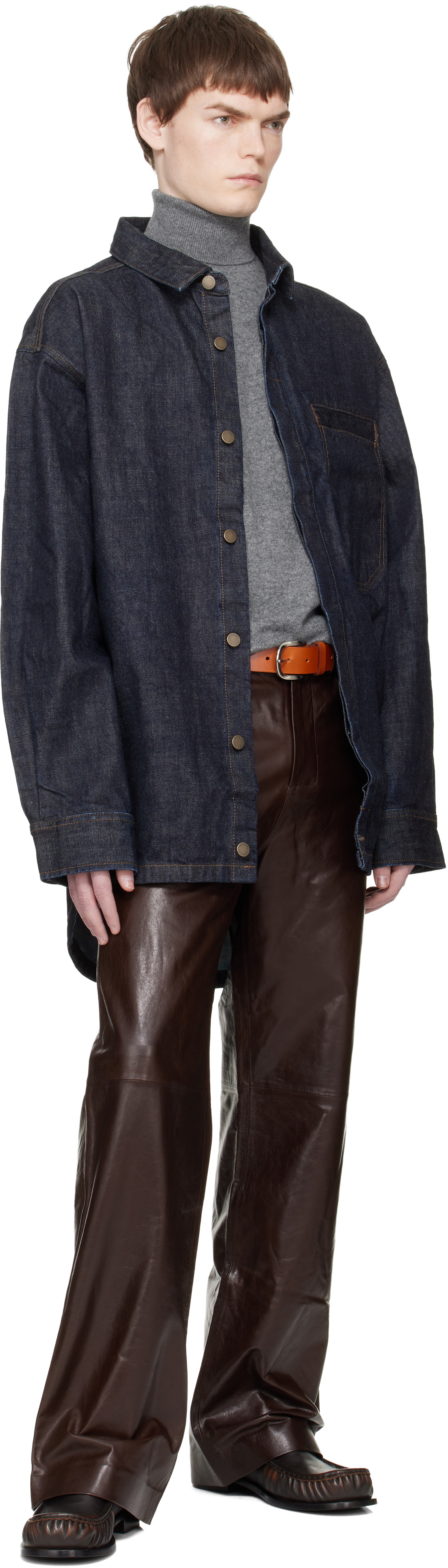Entire Studios Indigo Herculean Denim Shirt
