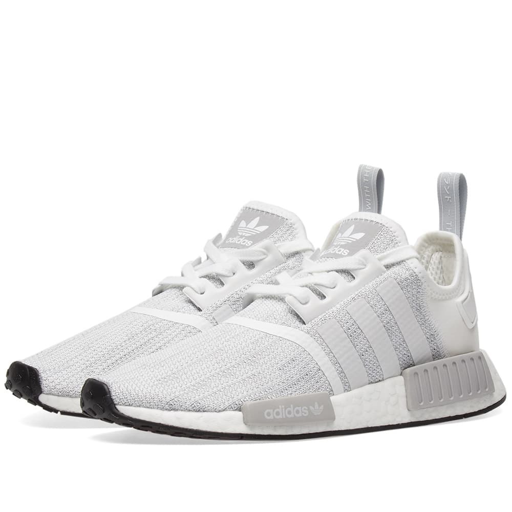 adidas gazelle silver green womens adidas Womens Nmd R1 Lace Up Sneakers White 10.5 Casual main image 0