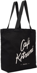 Maison Kitsuné Black 'Cafe Kitsuné' Tote