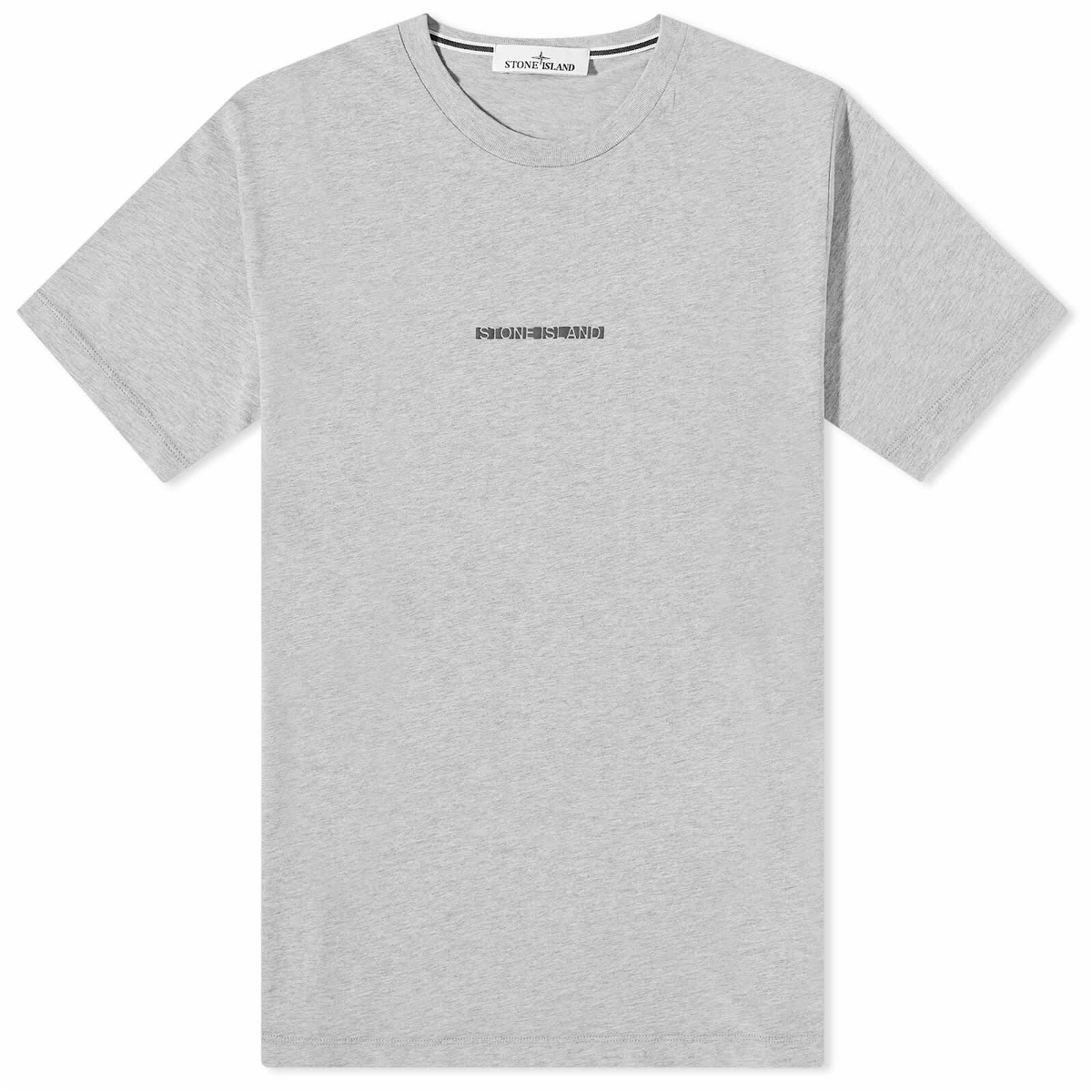 Stone Island Men's Micro Graphics One T-Shirt in Grey Marl Stone Island