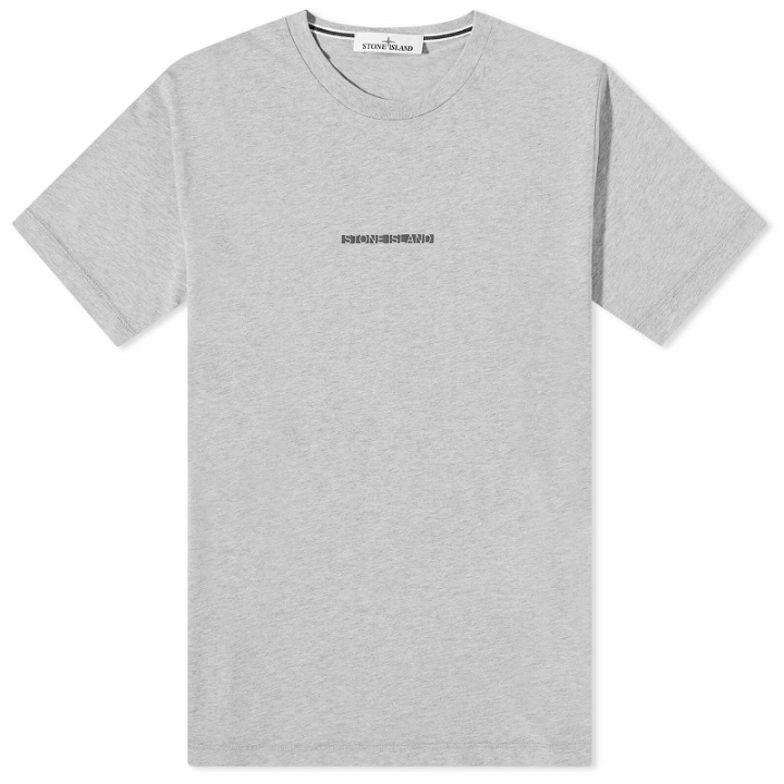 Photo: Stone Island Men's Micro Graphics One T-Shirt in Grey Marl