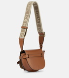 Loewe - Gate Dual Mini leather and jacquard shoulder bag