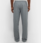 Zimmerli - Checked Cotton and Wool-Blend Flannel Pyjama Trousers - Men - Navy