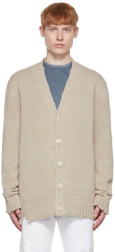 Photo: Maison Margiela Beige Cotton Cardigan