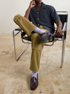 Drake's - Carpenter Straight-Leg Cotton Cargo Trousers - Brown